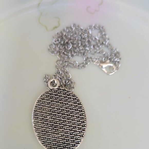 Yellow & Pink Roses Broken China Pendant Necklace - Picture 3 of 4